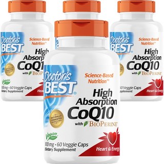 Doctor's BEST 高吸收率CoQ10 100mg 素食膠囊 純素, 60個, 4個