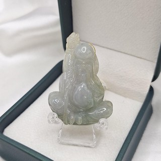 A貨翡翠 緬冰潤紫黃壽翁吊墜 鵝鵝天然翡翠 A1486508B1 玉石壽翁 壽星公 長壽公 掛件, 詳見包裝