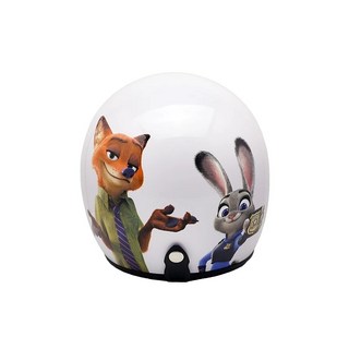 EVO 動物方程式 2 迪士尼正版授權 台灣製造 騎士帽 機車安全帽 3/4安全帽 Judy 尼克 全罩安全帽 哈家人, 白色