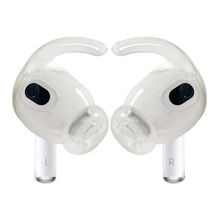 더조은셀러 에어팟 4 3 호환 샤크핀 커널형 라텍스 대중소 이어팁 2P, 에어팟4/3(공용)-퓨어클리어S, 1개