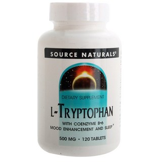 SOURCE NATURALS 左旋色胺酸&維生素B6錠 500mg, 120顆, 1罐