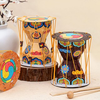 바오바론 미니 종이장구 만들기 초등 음악 만들기 수업 교구, 1개, (미니장구 만들기)