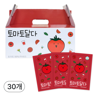 국산토마토 갈아만든 해썹 스테비아 토마토즙 30팩 선물용, 30개, 110ml