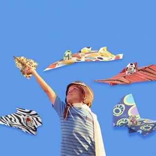 소근육발달 동물 캐릭터 종이 비행기 접기 종이접기, 2개, 종이접기비행기