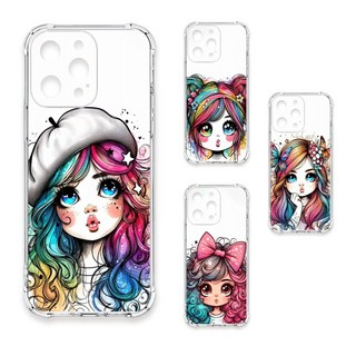 TRON iPhone 17e 繽紛漸層女孩四角防摔軟手機殼