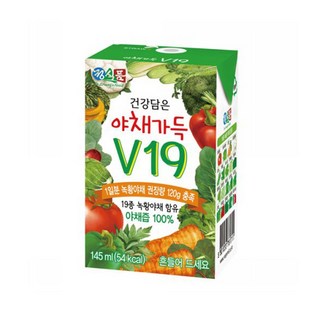 정식품 건강담은 야채가득 야채즙 V19, 72개, 145ml
