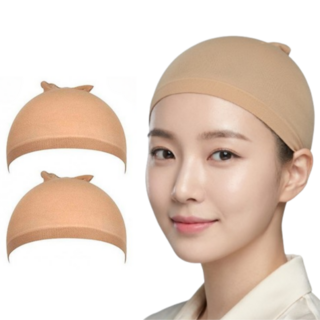 픽셀로그 가발망 통기성 헤어망, 2개, 스킨