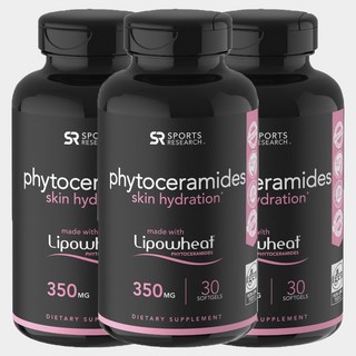 SPORTS RESEARCH 植物神經醯胺軟膠囊 350mg, 30顆, 3罐