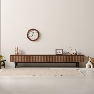 사사가구 캐시 템바보드 2000 서랍형 낮은 거실장, 다크오크