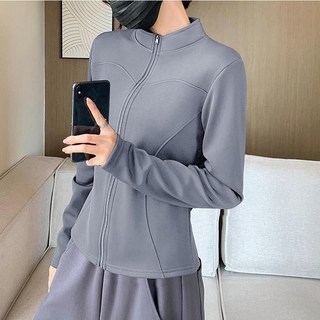 봄 가을 겨울 여성 기모 요가복 따뜻하고 날씬해 보이는 봄 운동복 상의