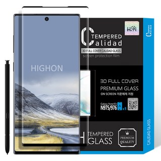 하이온 갤럭시노트10+ 3D 풀커버 케이스호환 강화유리, 1개