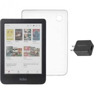 코보 클라라 컬러 전자책 리더기 세트 블랙 슬립커버 케이스 AC 어댑터 USA, Case + AC Bundle, Clear Case, 1개, 투명 케이스