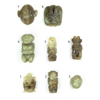 河磨玉把玩《博古珍藏》紅山文化文物 老陀工早期收藏 感恩特賣4件組, 5