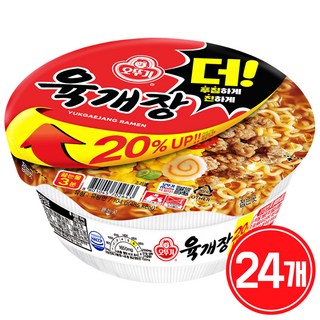 오뚜기 육개장 매운맛 용기면 86g, 24개