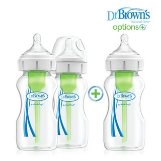 닥터브라운젖병 와이드 옵션스플러스 PP젖병 2P+1P(사은품) 150ml 270ml 용량선택가능, 1개