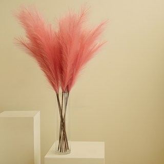 flaus302 人造粉黛亂子草蒲葦蘆葦 大型 100cm, 1個, 勃根地酒紅色