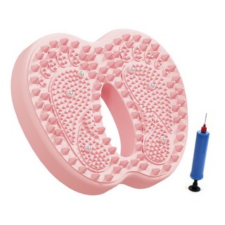 천국의계단 지압 에어 스텝퍼 무소음 가정용 다이어트 스텝밀 홈트 운동기구 [에어펌프 증정], 분홍색