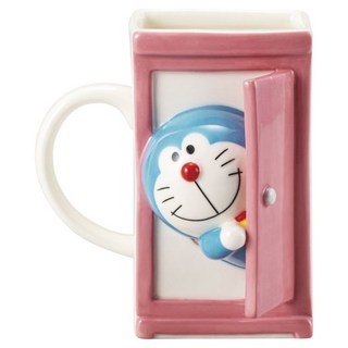 sun art 隨處門馬克杯 我是哆啦A夢, 1個, 白色+粉紅色