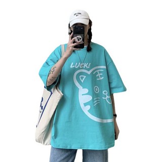 LONGKANG 커플티 순면 본명년 타이거 프린트 티셔츠 커플 반팔 티셔츠 남자 호랑이 티여자 호랑이 티남녀공용 티셔츠 타이거 티셔츠 추천 4가지컬러