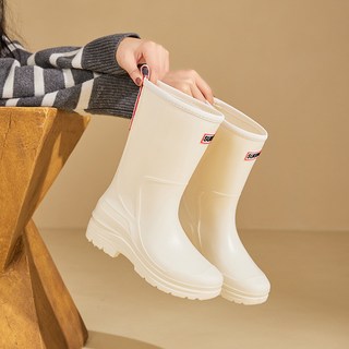 SUISINI 中高筒束口雨鞋 休閒舒適防水防滑膠鞋