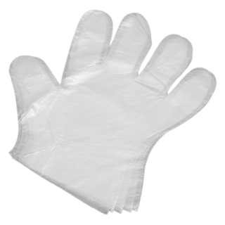 一次性手套 透明手套 拋棄式手套 塑膠手套 PE手套 衛生手套 清潔手套, 1個, 100個裝