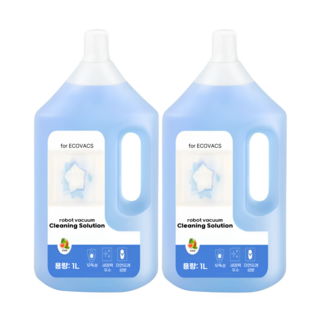 에코백스 로봇청소기 호환 세정제 대용량 세제 클리너, 2개, 1L
