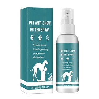 개와 고양이를 위한 100ml 씹지 않는 스프레이 알코올 없음 안전한 천연 쓴 억제 훈련 및 행동 보조
