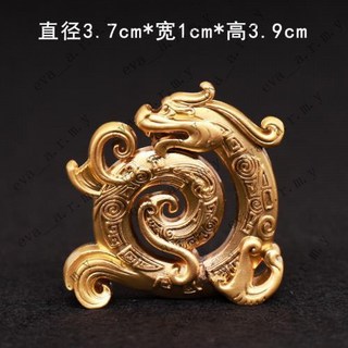 仿古創意龍香爐綫香插香座 沉檀香家用室內禪意擺件 小號香熏爐配件 線香盤臥香座, 龍騰香座（金色）