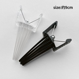 劉海夾 高顱頂神器 男女通用髮根蓬鬆夾, 1個, 黑色+透明色蓬鬆夾 【共2個裝】