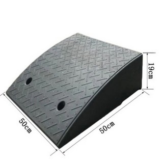 斜坡板專家台灣製造工廠直營斜坡磚總彙，居家道路門檻斜坡板，多尺寸可選，防滑安全, 1個, 門檻前斜坡磚 高19x50x50cm, 黑色