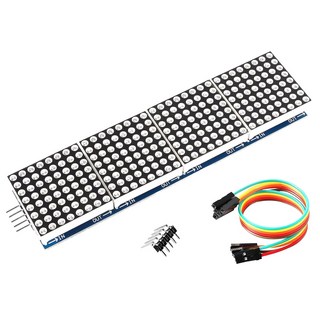 LED 매트릭스 FC16 4-in-1 디스플레이 모듈 MAX7219 칩 32x8 LED 매트릭스 Arduino ESP32 ESP8266 Raspberry Pi 호환, 1개