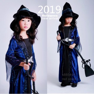 萬聖節派對女巫師造型服 聖誕節星月巫婆洋裝