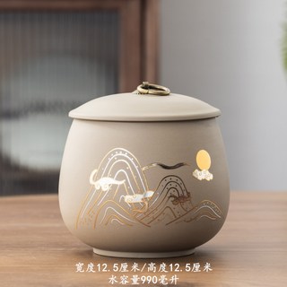 寵物骨灰罐 貓咪狗狗骨灰盒 火化家葬大中小號陶瓷密, 富貴罐旭日東昇中號 體重26斤以, 1個