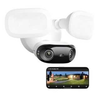 REOLINK Elite 투광 조명 WiFi 4K 8MP 180° 파노라마 유선 카메라 조절 가능한 3000루멘 로컬 AI 비디오 검색 듀얼 밴드 Wi-Fi 6 연중무휴 녹화, Floodlight Cam Only