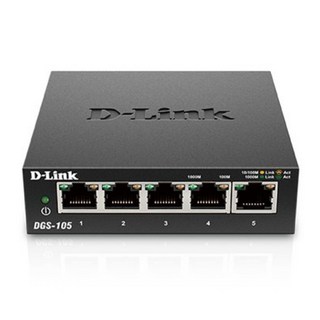 D-Link DGS-108 8埠 Gigabit 乙太網路交換器 隨插即用, 1個, DGS-105