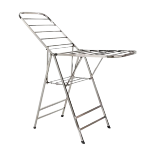 誠宜 翼形不鏽鋼可折疊落地曬衣架, 不鏽鋼色