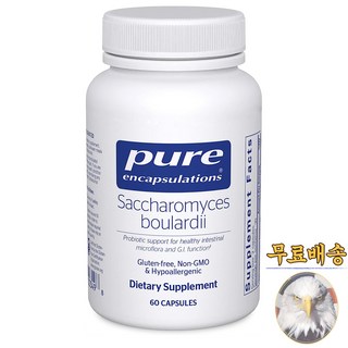 미국산 퓨어인캡슐레이션 사카로미세스 보울라디 100억CFU 60베지캡슐 유산균 Pure Encapsulation Saccharomyces Boulardii 선물증정, 1개, 60정