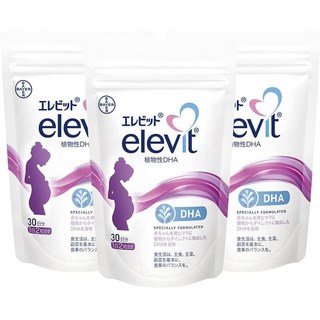 Elevit 일본직구 포뮬라 엘레빗 야채 DHA (바이어 야쿠힌) 3봉지60정