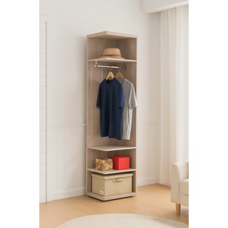 賀雅家居 達里歐1.5尺開放置物衣櫥 木心板置物櫃 奶油風 台灣製造 免組裝