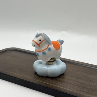 景德鎮馬年陶瓷轉轉小馬擺件 旋轉家居裝飾 禮物, 陶瓷轉轉馬（1只）