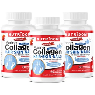 3병 뉴트리돔 피부 모이스쳐 먹는 마린 콜라겐 60정, 3개
