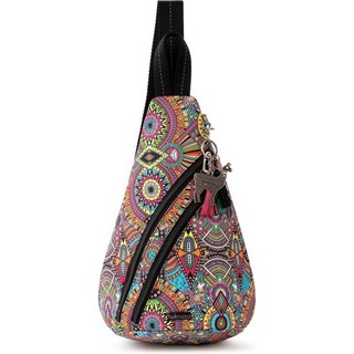 Sakroots 레이디 나일론 에코 트윌 고 슬링 백팩 로얄 블루 씨스케이프 원 사이즈 슬링백