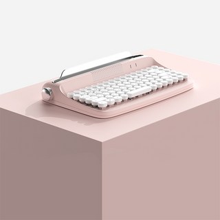 B303 아이패드 에어/미니/프로 거치식 블루투스키보드 타자기 레트로감성/안정적거치/최대폭29cm거치/멀티페어링, 핑크