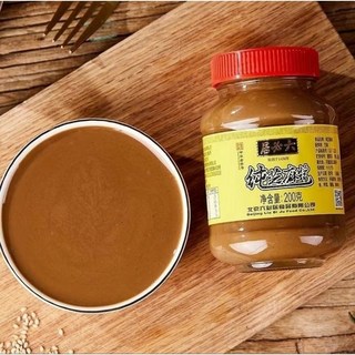 黃氏商行 六必居純芝麻醬 花生醬 二八醬 火鍋沾醬 拌麵醬 涼麵沾醬, 1個, 純芝麻醬（200g)