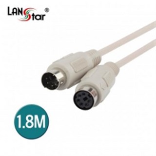 랜스타 LS-PS2-6MF-1.8M PS2키보드연장케이블 DIN6P M／F 1.8M, 1개