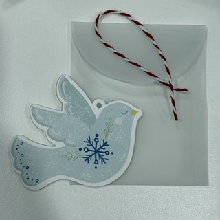 2025 크리스마스 카드, 1개, 03.페이퍼오너먼트_비둘기