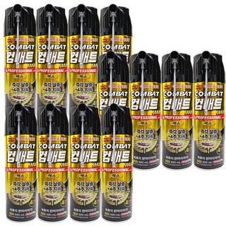 헨켈 컴배트 바퀴벌레 해충퇴치 맥스 에어졸 500ml 스프레이 타입 바퀴벌레약 바퀴알까지 박멸, 12개