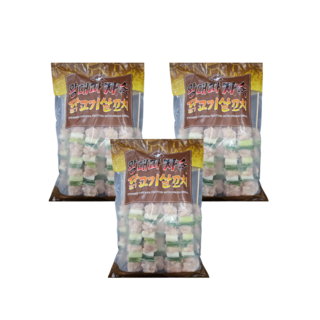 청학동 스팀 왕대파 자숙 닭꼬치 2.4kg (120g*20꼬치) 행사 업소 캠핑 대용량 축제 노점, 60개, 120g