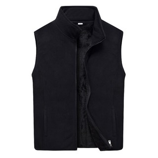남성용 융털 안감 후리스 풀짚 조끼 베스트