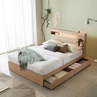 베드리움 코드 FREE 무선충전 LED 수납형 침대 SS Q, 화이트, 슈퍼싱글(SS), NEW 코지슬립 유로탑 매트리스